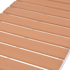 vidaXL Sonnenliege Aluminium und WPC Braun