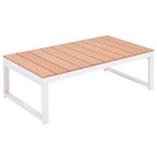 vidaXL 5-tlg. Garten-Lounge-Set mit Auflagen Aluminium und WPC