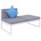 vidaXL 5-tlg. Garten-Lounge-Set mit Auflagen Aluminium und WPC