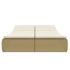 vidaXL Outdoor-Sonneninsel Poly Rattan Beige