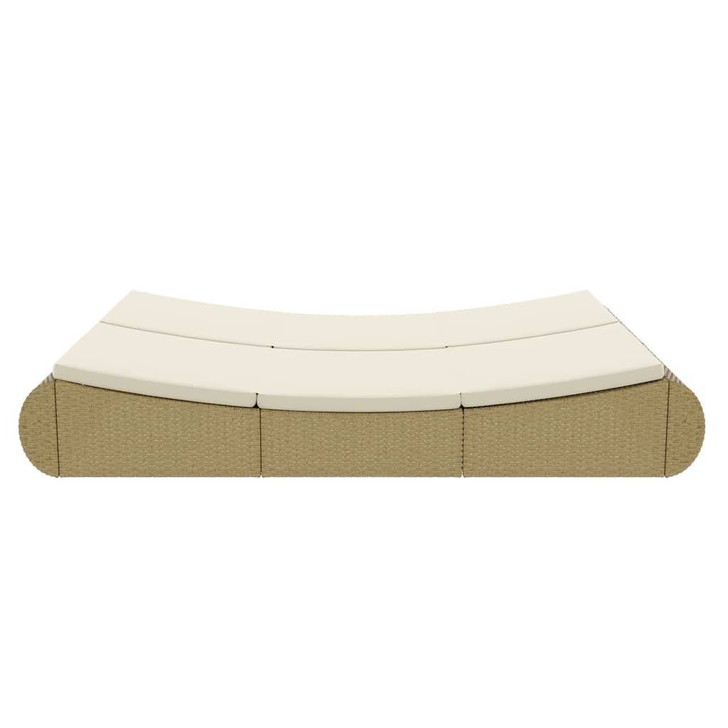 vidaXL Outdoor-Sonneninsel Poly Rattan Beige