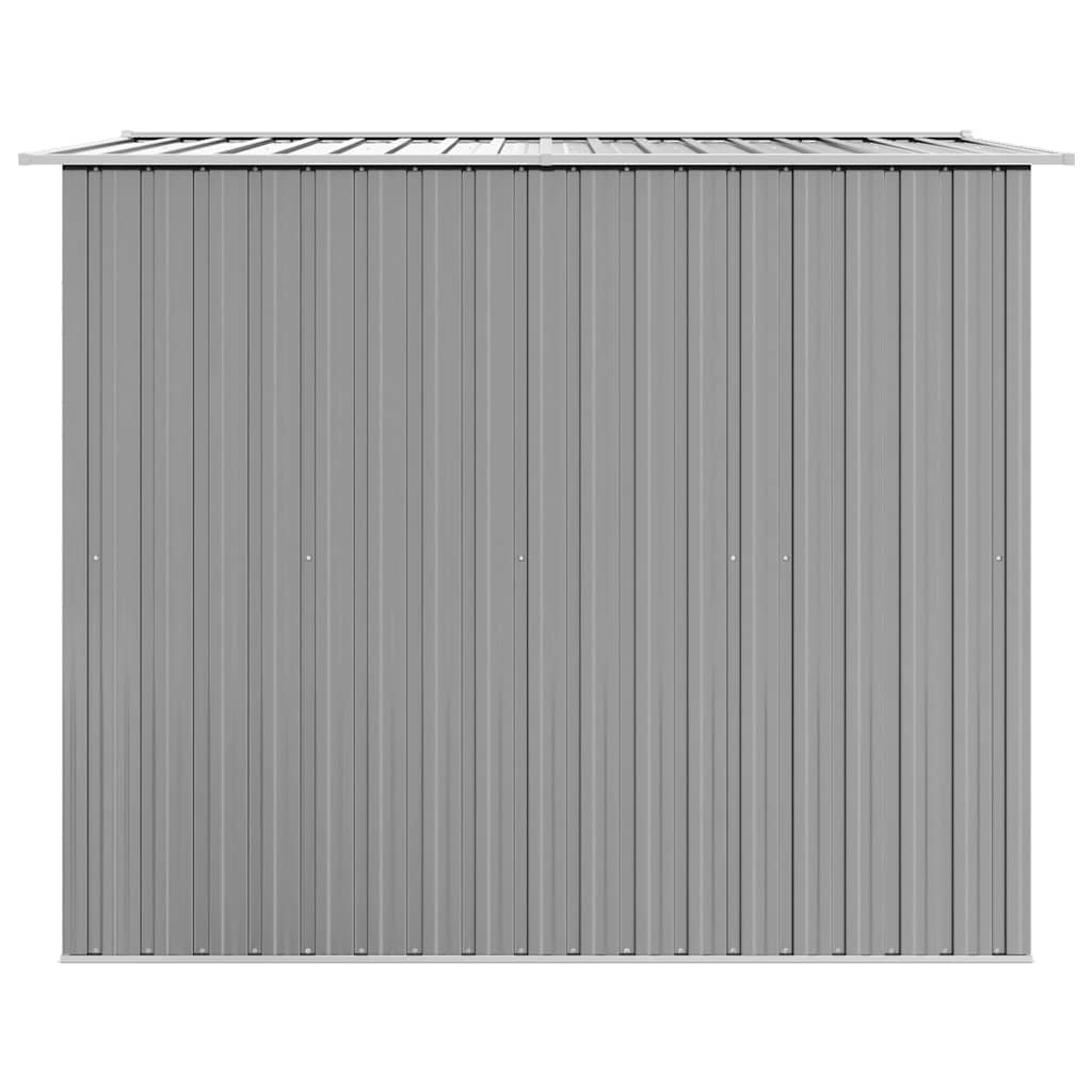 vidaXL Gartenschuppen Grau Metall 257 x 205 x 178 cm