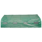 vidaXL Polytunnel Gewächshaus Begehbar & Mobil Stahlrahmen 18 m²