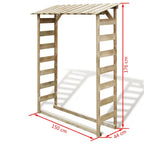 vidaXL Feuerholz-Lagerschuppen 150×44×176 cm Imprägniertes Kiefernholz