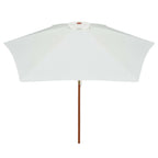 vidaXL Sonnenschirm 270×270 cm Holzstange Cremeweiß