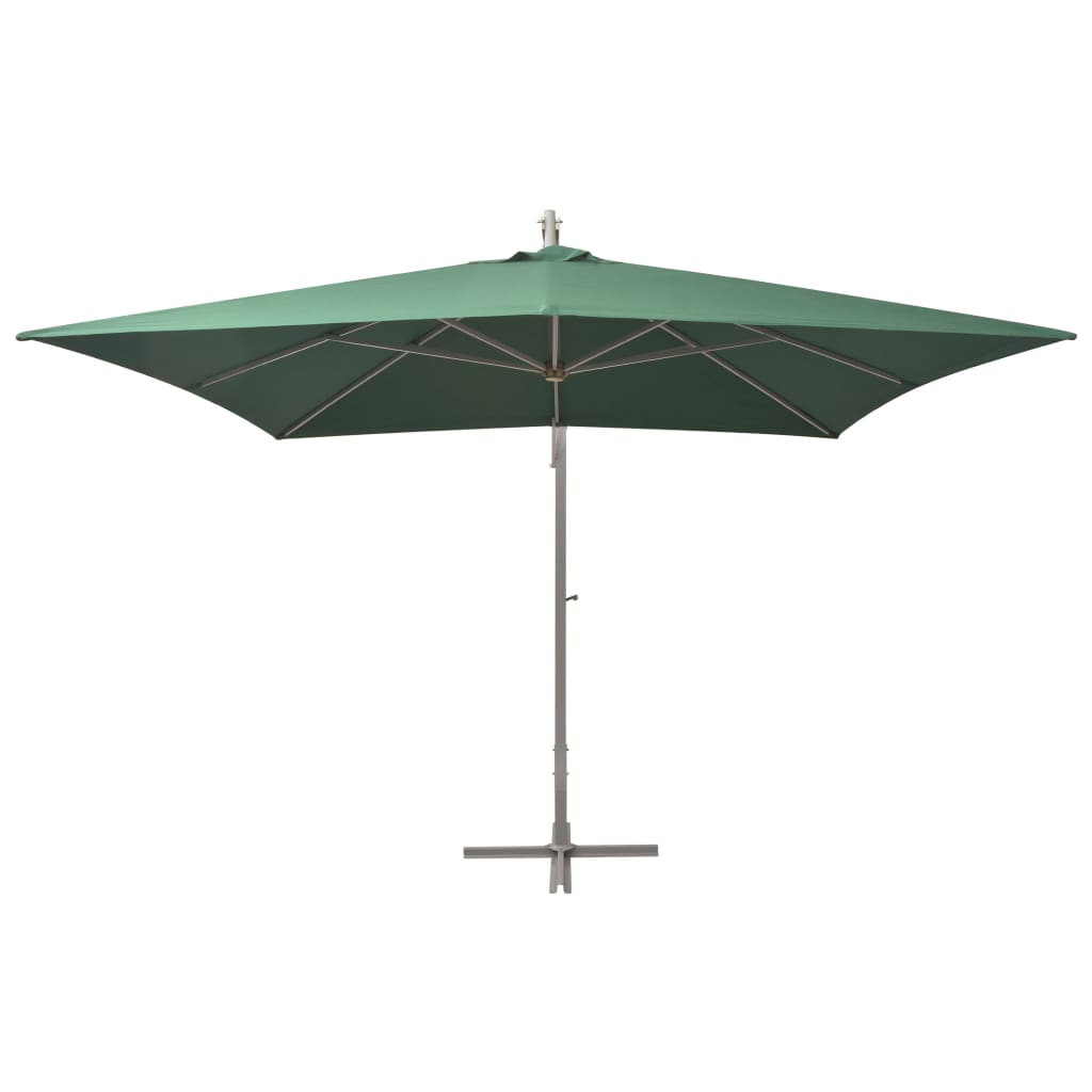 vidaXL Ampelschirm 300x300 cm Grün Aluminium-Mast