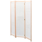 vidaXL 3-teiliger Raumteiler Creme 120 x 170 x 4 cm Stoff