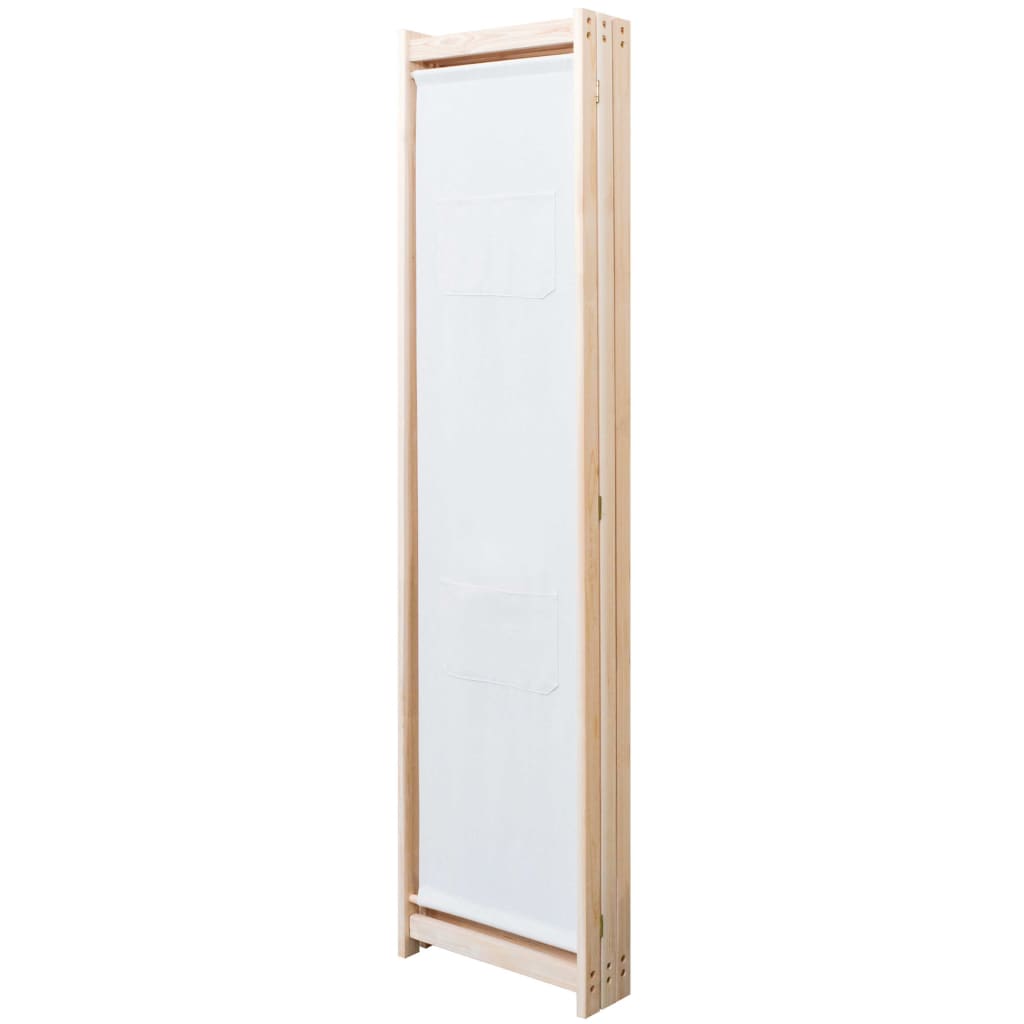 vidaXL 3-teiliger Raumteiler Creme 120 x 170 x 4 cm Stoff
