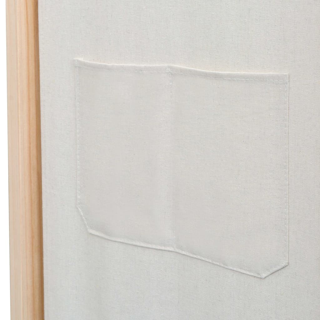 vidaXL 3-teiliger Raumteiler Creme 120 x 170 x 4 cm Stoff