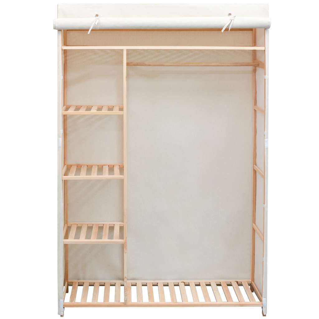 vidaXL Schrank Stoff und Kiefernholz 110 x 40 x 170 cm
