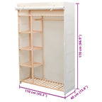 vidaXL Schrank Stoff und Kiefernholz 110 x 40 x 170 cm