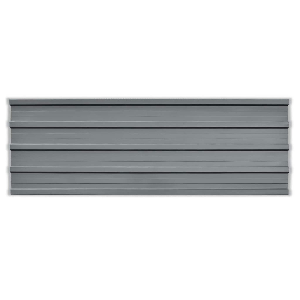 vidaXL Dachpaneel 12 pcs Grün 129 x 45 cm Verzinkter Stahl