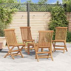 vidaXL Klappbare Gartenstühle 4 Stk. Massivholz Teak