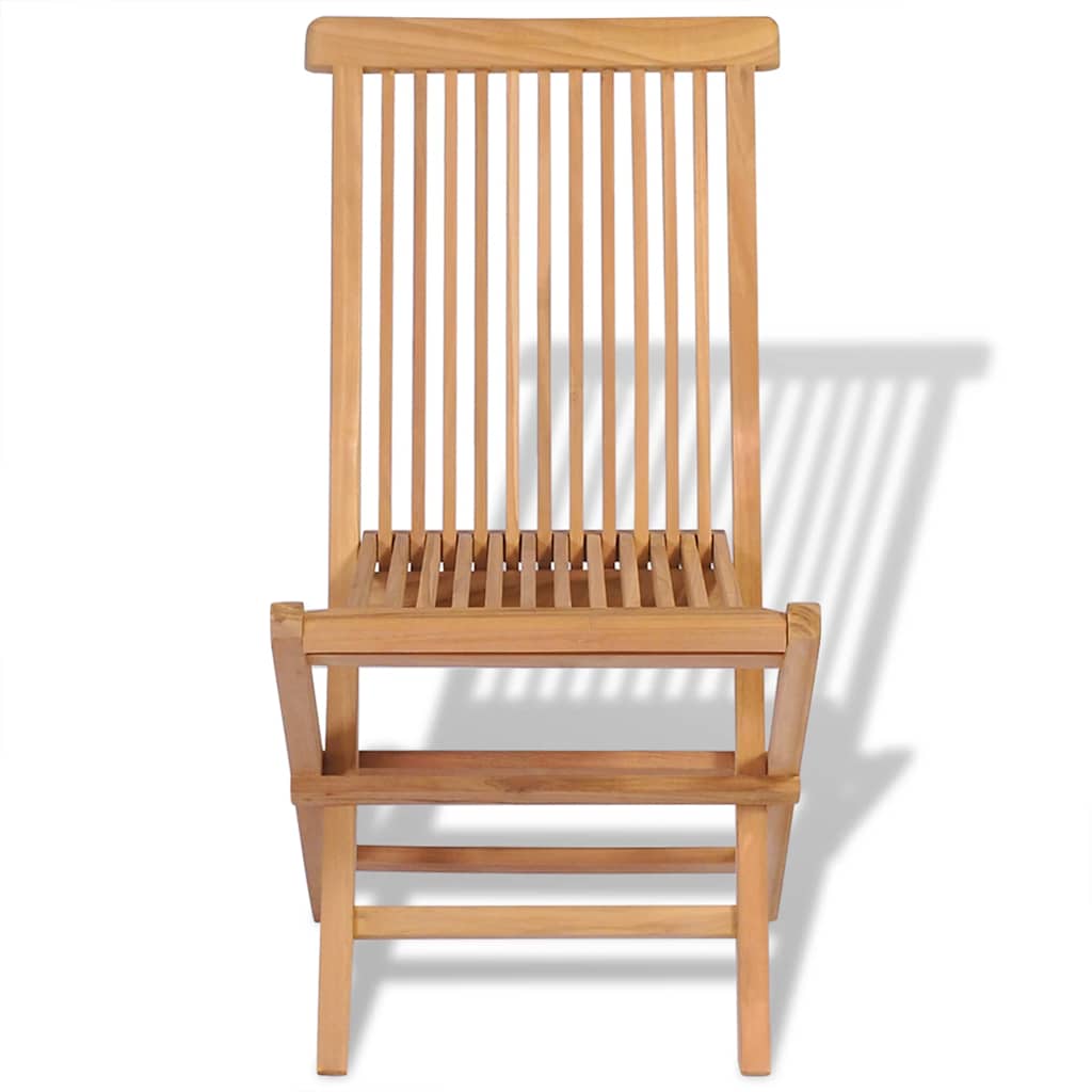 vidaXL Klappbare Gartenstühle 4 Stk. Massivholz Teak