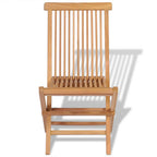 vidaXL Klappbare Gartenstühle 4 Stk. Massivholz Teak