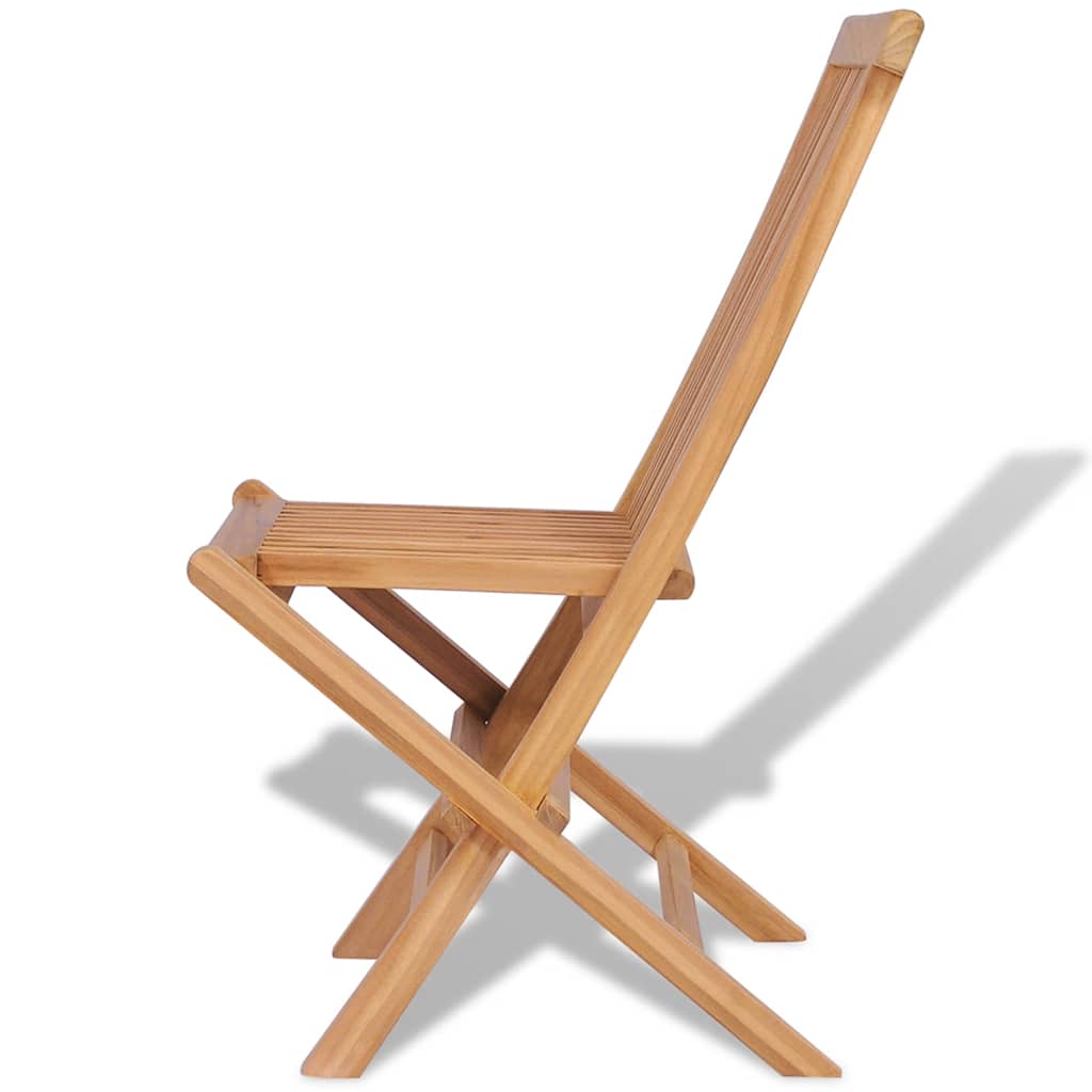 vidaXL Klappbare Gartenstühle 4 Stk. Massivholz Teak