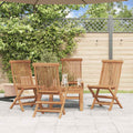 vidaXL Klappbare Gartenstühle 4 Stk. Massivholz Teak