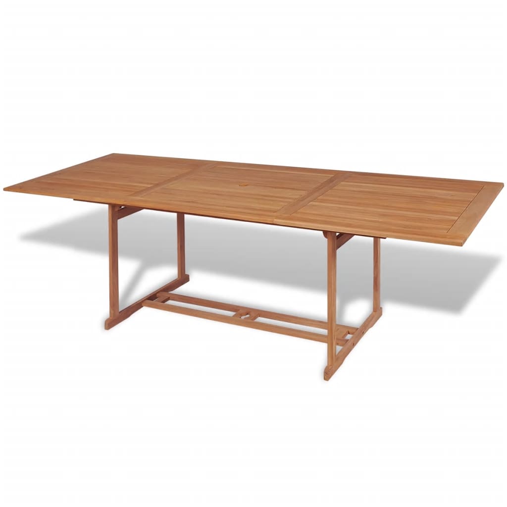 vidaXL 11-tlg. Garten-Essgruppe mit Klappstühlen Massivholz Teak