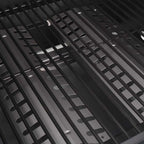 vidaXL Gasgrill mit Brenner Mit Rad Silber Stahl mit Metallschlauch