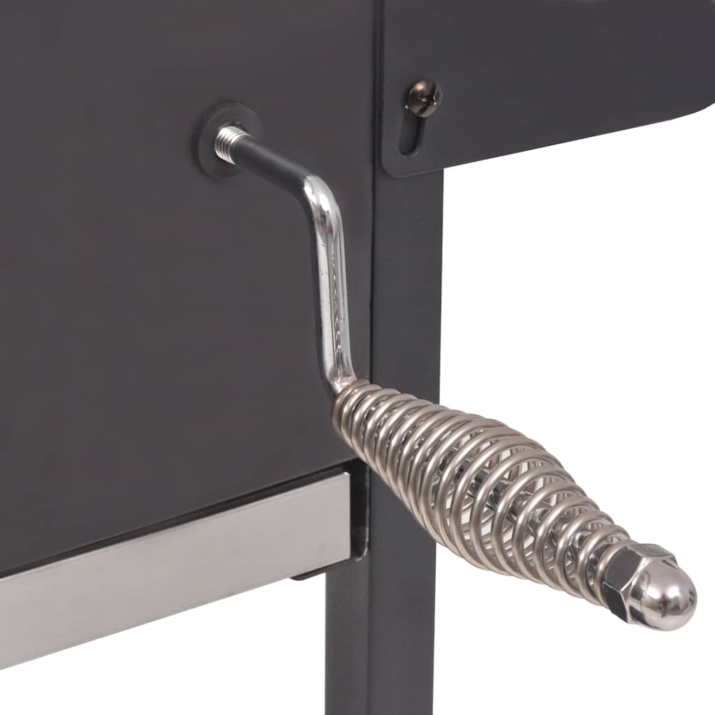 vidaXL Holzkohlegrill Smoker mit Ablage Schwarz