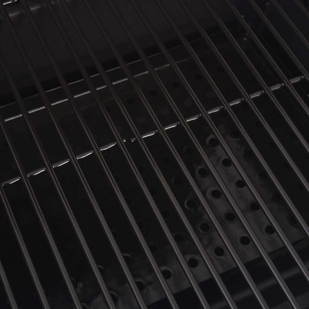 vidaXL Holzkohlegrill Smoker mit Ablage Schwarz