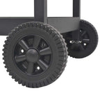 vidaXL Holzkohlegrill Smoker mit Ablage Schwarz