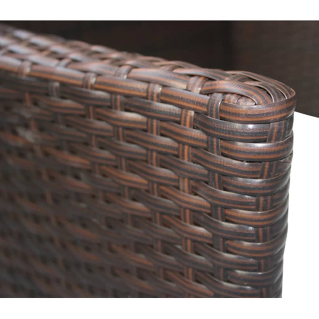 vidaXL Gartenstühle 2 Stk. Poly Rattan Braun