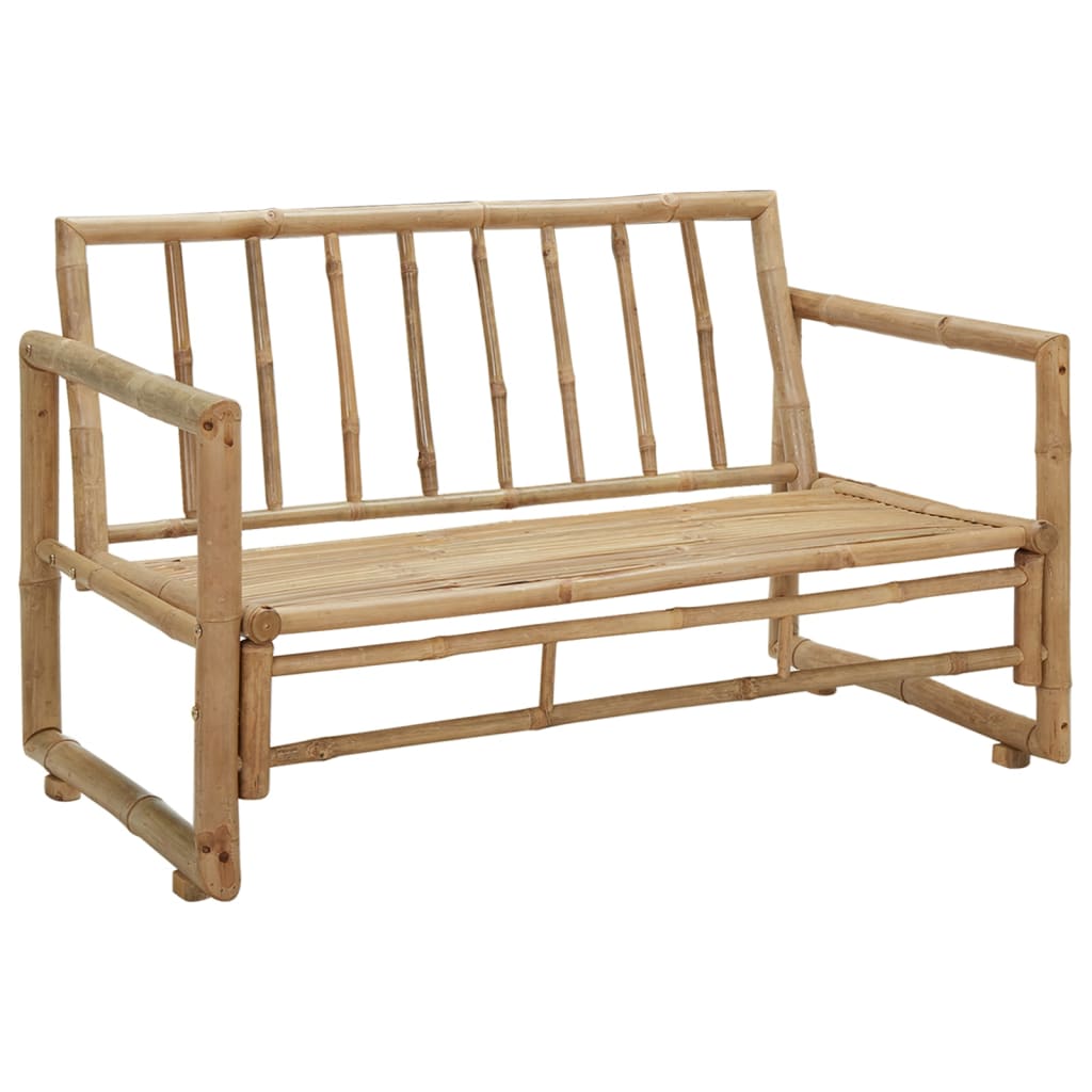 vidaXL 2-Sitzer Gartensofa mit Polstern Bambus