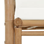 vidaXL 2-Sitzer Gartensofa mit Polstern Bambus