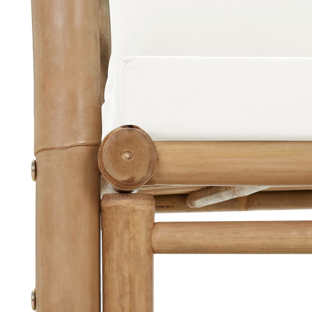 vidaXL 2-Sitzer Gartensofa mit Polstern Bambus