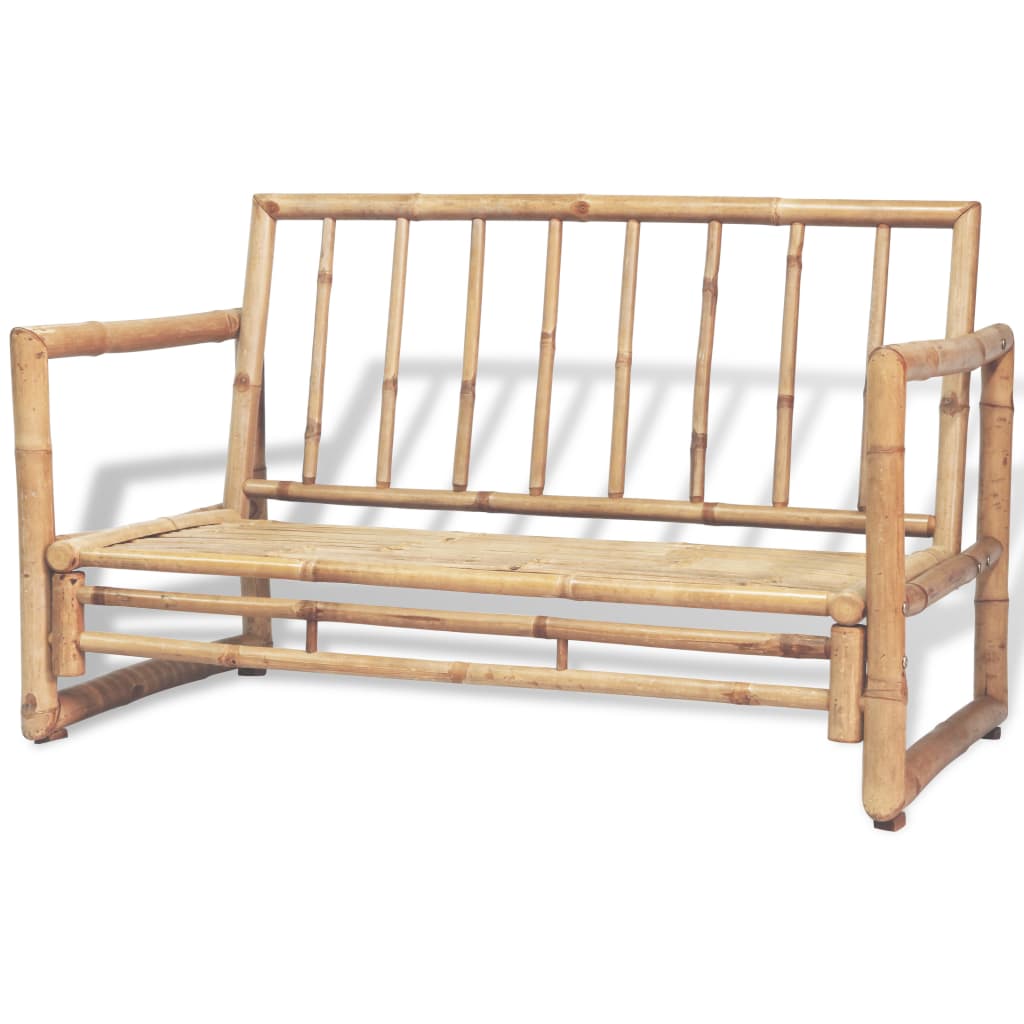 vidaXL 4-tlg. Garten-Lounge-Set mit Auflagen Bambus