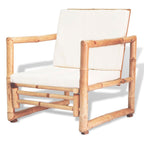 vidaXL 4-tlg. Garten-Lounge-Set mit Auflagen Bambus