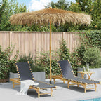 vidaXL Bambus-Sonnenschirm mit Bananenblatt-Dach 210 cm