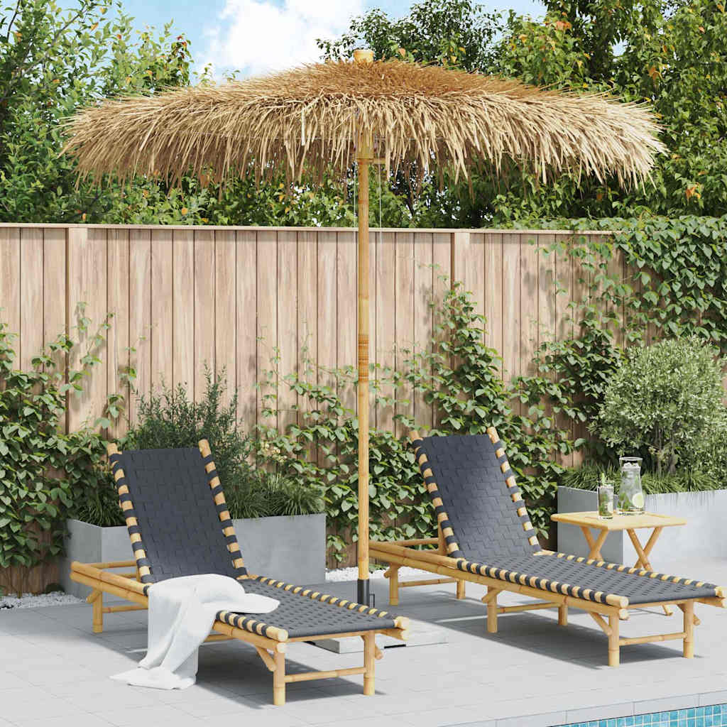 vidaXL Bambus-Sonnenschirm mit Bananenblatt-Dach 210 cm