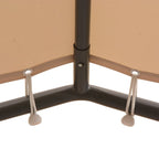 vidaXL Pavillon Partyzelt Überdachung 4x4 m Stahl Beige