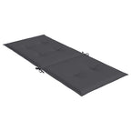 vidaXL Gartenstuhlauflagen für Hochlehner 2 Stk. Anthrazit 120x50x2 cm