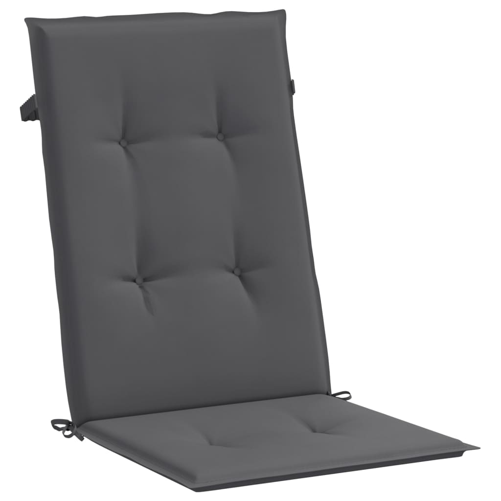 vidaXL Gartenstuhlauflagen für Hochlehner 4 Stk. Anthrazit 120x50x3 cm