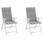 vidaXL Gartenstuhlauflagen für Hochlehner 2 Stk. Grau 120x50x3cm Stoff