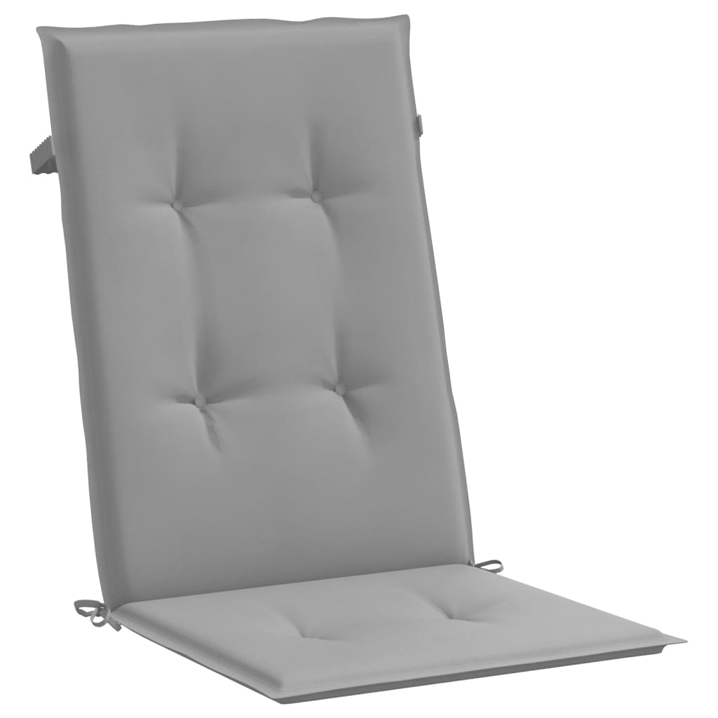 vidaXL Gartenstuhlauflagen für Hochlehner 2 Stk. Grau 120x50x3cm Stoff