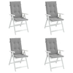 vidaXL Gartenstuhlauflagen für Hochlehner 4 Stk. Grau 120x50x3cm Stoff
