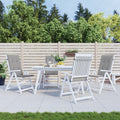 vidaXL Gartenstuhlauflagen für Hochlehner 4 Stk. Grau 120x50x3cm Stoff