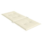 vidaXL Gartenstuhlauflagen für Hochlehner 2Stk. Creme 120x50x3cm Stoff