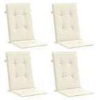 vidaXL Gartenstuhlauflagen für Hochlehner 4Stk. Creme 120x50x2cm Stoff