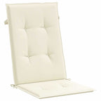 vidaXL Gartenstuhlauflagen für Hochlehner 4Stk. Creme 120x50x2cm Stoff
