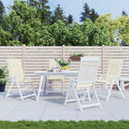 vidaXL Gartenstuhlauflagen für Hochlehner 4Stk. Creme 120x50x2cm Stoff