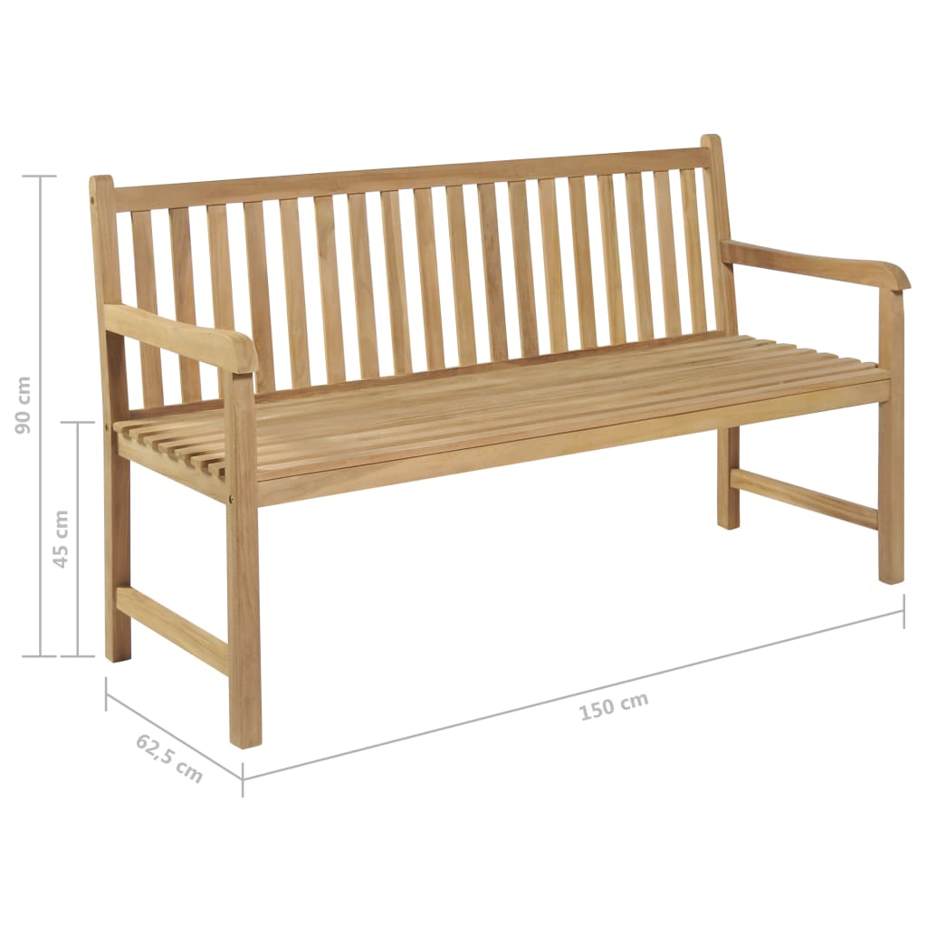 vidaXL Gartenbank 150 cm Teak