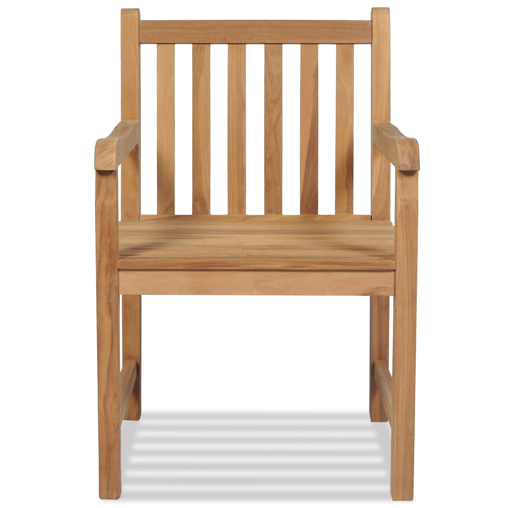 vidaXL Gartenstühle 2 Stk. Massivholz Teak