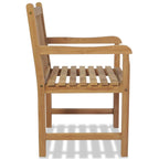 vidaXL Gartenstühle 2 Stk. Massivholz Teak