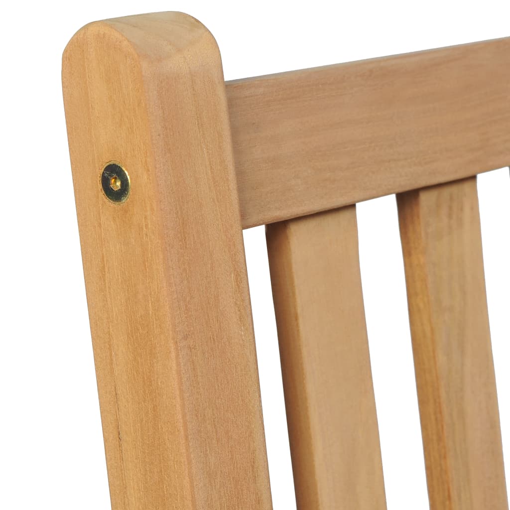 vidaXL Gartenstühle 2 Stk. Massivholz Teak