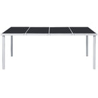vidaXL Gartentisch 150x90x74 cm Schwarz Stahl